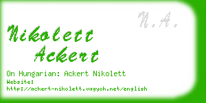 nikolett ackert business card